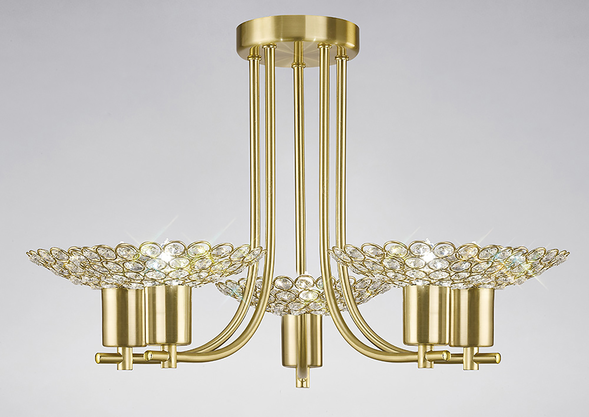 Ellen Crystal Ceiling Lights Diyas Flush Crystal Fittings Ellen Crystal Ceiling Lights Diyas Flush Crystal Fittings